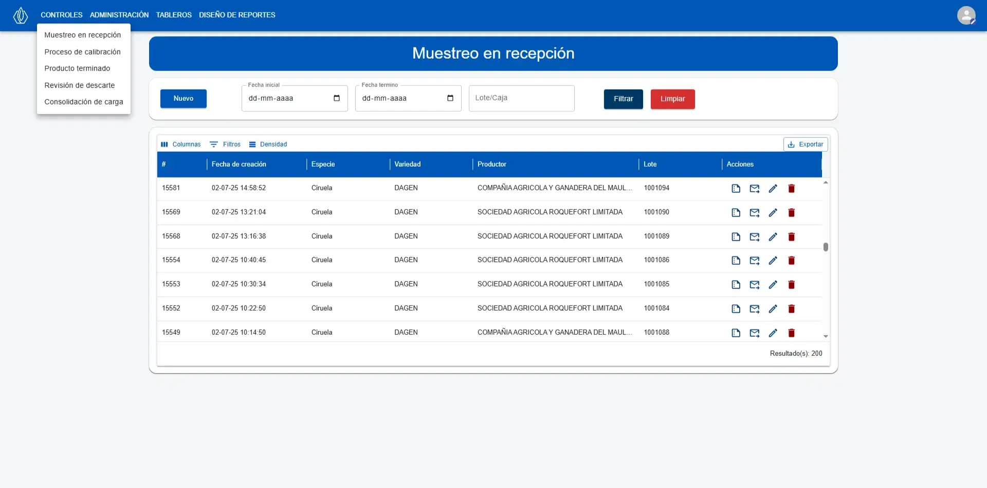 Daia Calidad Dashboard