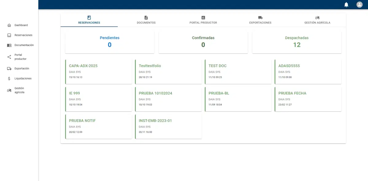 Daia HUB Dashboard